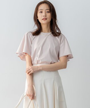 組曲 S 【WEB限定】スムースシルケット カットソー ピンクベージュ系