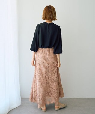 YECCA VECCA スカラップレースマーメイドスカート Black