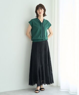 YECCA VECCA スカラップレースマーメイドスカート Black