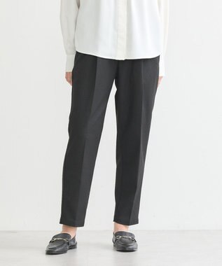 earth music&ecology 裏起毛テーパードパンツ Black