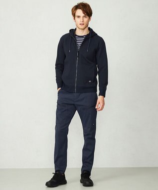 JOSEPH ABBOUD MOUNTAIN 【UNISEX】OGパイルエンブロイダイリー パーカー ネイビー系