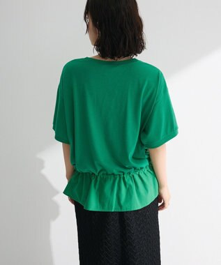 Green Parks ウエストドロストドッキングロゴプルオーバー Gray Mixture