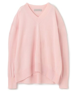 UNFILO ハイゲージウール Ｖネック ピンク