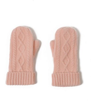 WEGO 【手袋】ケーブルミトングローブ ライトピンク