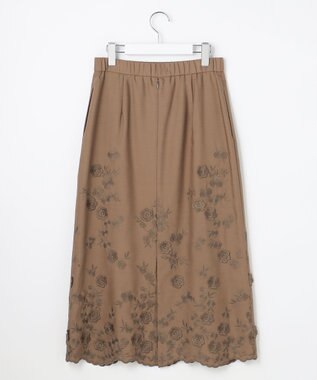 自由区 S 【SHIHOさん着用】エンブロイダリー スカート モカ