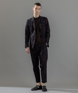 JOSEPH HOMME 新型・新柄【洗える/ストレッチ/シワになりにくい】クールドッツストレッチ メキシカンプリント ジャケット ダークブラウン系5