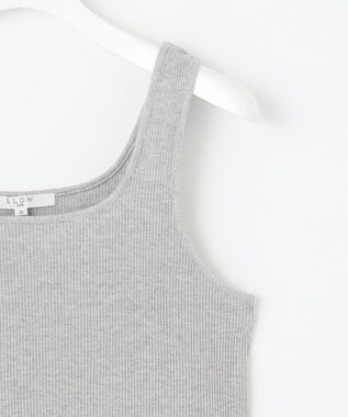 23区 【SLOW/一部店舗限定】好評につき新色追加！ラメリブジャージー タンクトップ ライトグレーラメ