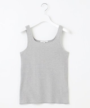 23区 【SLOW/一部店舗限定】好評につき新色追加！ラメリブジャージー タンクトップ ライトグレーラメ