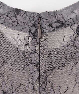 GRACE CONTINENTAL 刺繍ワイドサロペット グレー