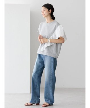 AMERICAN HOLIC ショルダーフリルミニ裏毛プルオーバー Light Gray Mixture