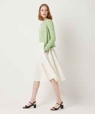 TOCCA 【大人百花掲載】【洗える】CRISP LETTUCE スカート アイボリー系