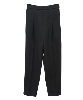 earth music&ecology 裏起毛テーパードパンツ Black