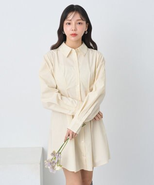 earth music&ecology ウエストタックシャツミニワンピース Yellow