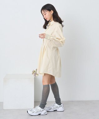 earth music&ecology ウエストタックシャツミニワンピース Yellow