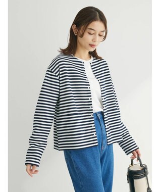 Green Parks 鹿の子カットカーディガン Border