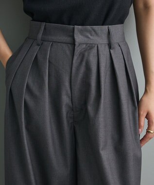 CRAFT STANDARD BOUTIQUE ３タックワイドスラックス Charcoal Gray