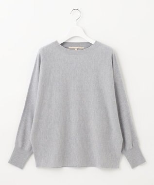 自由区 【洗える】ソフトウールハイゲージ ドルマンスリーブニット ライトグレー系