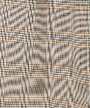 earth music&ecology 裏起毛テーパードパンツ Check Brown