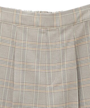 earth music&ecology 裏起毛テーパードパンツ Check Brown