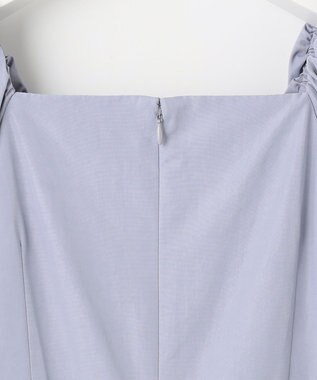 23区 【APPLAUDIR】スクエアネックタフタ ドレス サックスブルー系