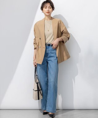 23区 ナロー メッシュ ベルト ブラック系