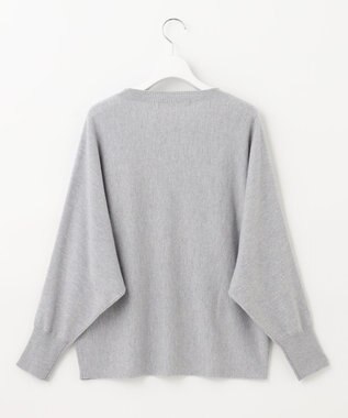 自由区 【洗える】ソフトウールハイゲージ ドルマンスリーブニット ライトグレー系