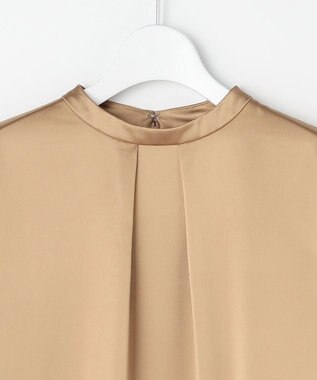 J.PRESS LADIES ノーブルサテン ワンピース キャメル系