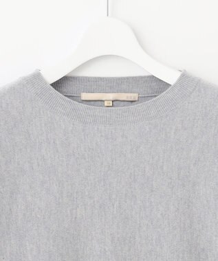 自由区 【洗える】ソフトウールハイゲージ ドルマンスリーブニット ライトグレー系