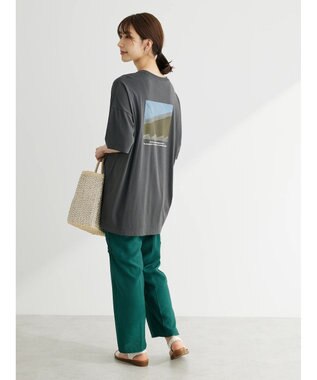 Green Parks バックフォトプリント半袖チュニック Dark Gray