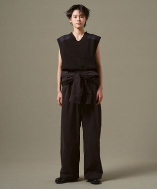 WEGO Vネックニットベスト ブラック