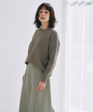 ICB 【洗える】トリアセブライトツイル  フレアスカート カーキ系