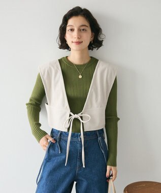 CRAFT STANDARD BOUTIQUE 2WAYカットコーデュロイビスチェ Gray Beige