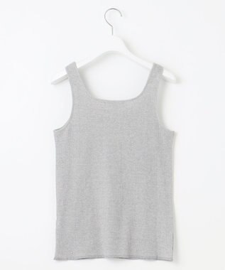 23区 L 【SLOW/一部店舗限定】好評につき新色追加！ラメリブジャージー タンクトップ ライトグレーラメ