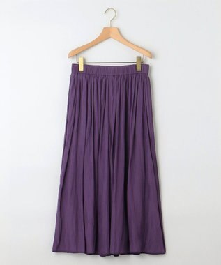 組曲 【秋色追加！大人気定番アイテム】ギャザーライトデシン パンツ パープル系