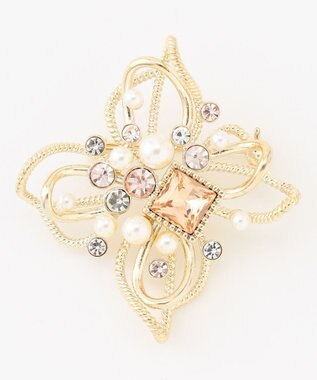 ANY SIS フルールビジュー調 ブローチ ライトゴールド