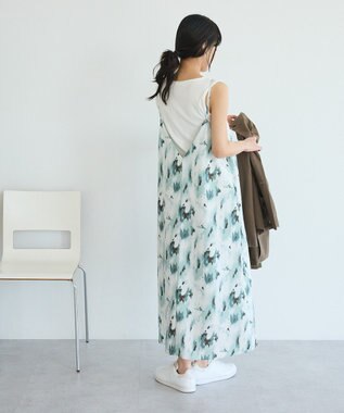 CRAFT STANDARD BOUTIQUE プリントキャミワンピース Green