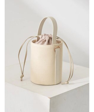 earth music&ecology バケットハンドバッグ Ecru