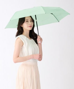 MOONBAT 【3秒でたためる傘/自動開閉】urawaza 小町(ウラワザ コマチ)  折りたたみ傘 無地 コンパクト 50cm ライトグリーン