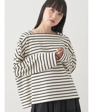 earth music&ecology スクエアボーダープルオーバー