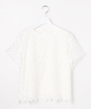 自由区 S パネルレース ブラウス