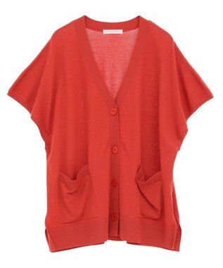 Green Parks フレンチスリーブカーディガン Red