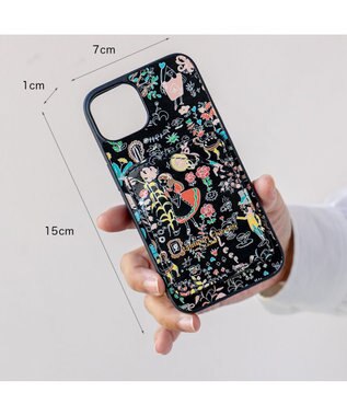 tsumori chisato CARRY 不思議の国のアリス iPhoneケース バックカバー （iPhone 13 / 14対応） ブラック