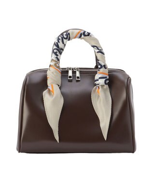 MOONBAT FURLA シルク100% モノグラム柄 菱形スカーフ ベージュ