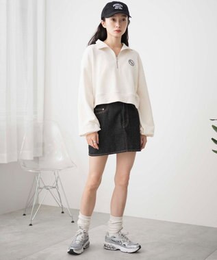 WEGO ハーフジップショートスウェット 柄3