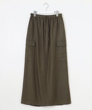 23区 L 【SLOW/一部店舗限定】ブライトヴィンテージクロス Iライン スカート カーキ系