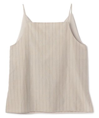 BEIGE， ERYTH / リネンストライプ キャミソール Flax × Bordeaux