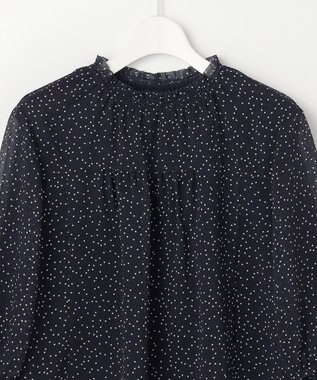 J.PRESS LADIES シアードットプリント カットソー ネイビーベース系