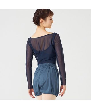 Chacott チュールショートトップ ネイビー