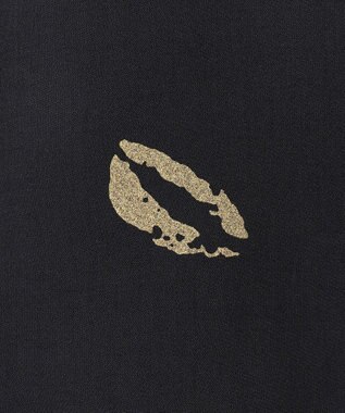 GRACE CONTINENTAL リップモチーフショートシャツ ブラック