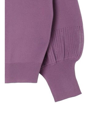 Green Parks ・ｆｕｒｒｙ　ｒａｔｅ２ｗａｙかる~いニットカーデ Purple